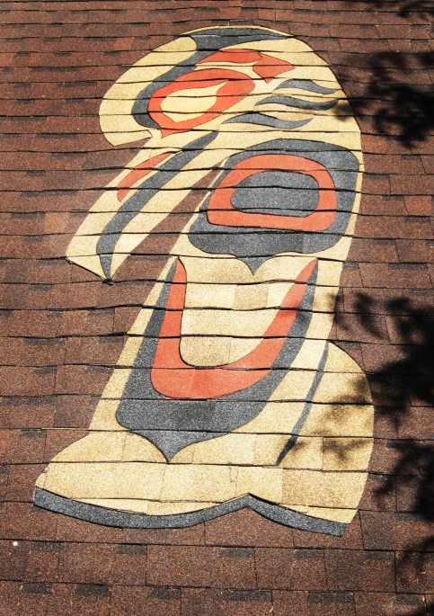 One of our favorite summer projects - Native American mosaic comp roof design